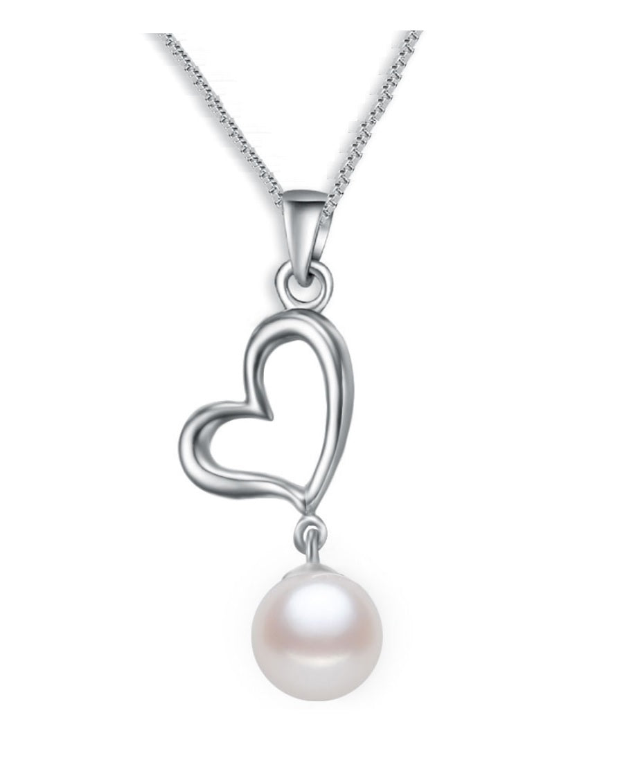 Pearly Heart Necklace