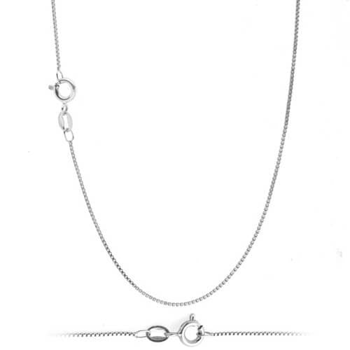 Jewelry Silver Authentic  For Sale- Box Chain Necklace - Vivere Rosse