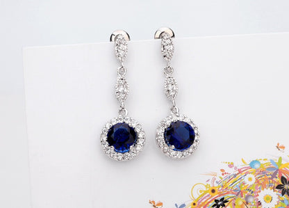 Monroe Link Earrings - Emerald Green