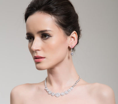 Monroe Link Earrings - Emerald Green - VivereRosse