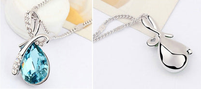 Ocean Tear Necklace - Aquamarine