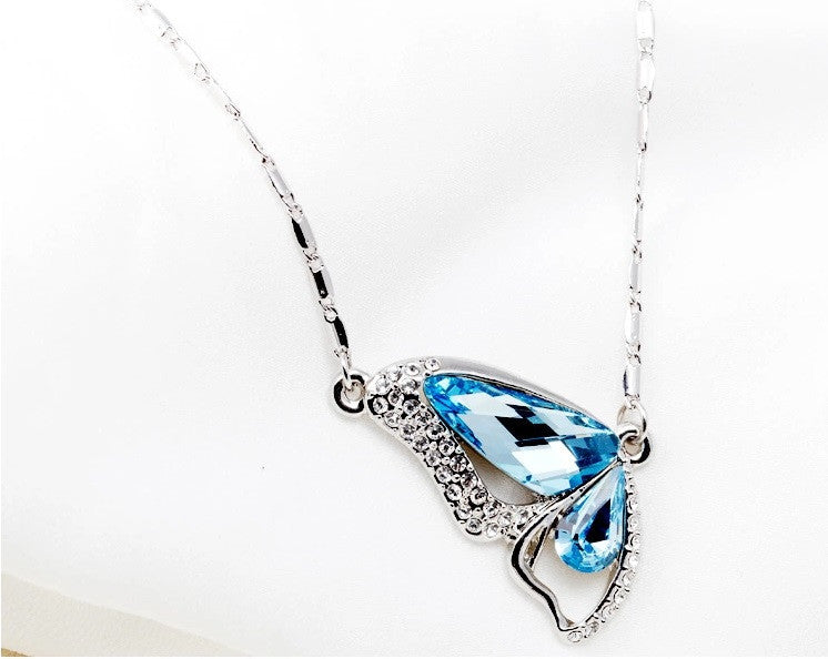 Butterfly Goddess Necklace - Aquamarine - VivereRosse