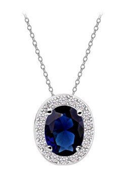 Oval Necklace - Crystal