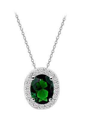 Oval Necklace - Crystal