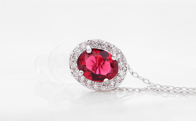 Oval Necklace - Crystal