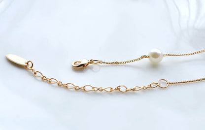 Snowy Dewdrops Pearl Necklace