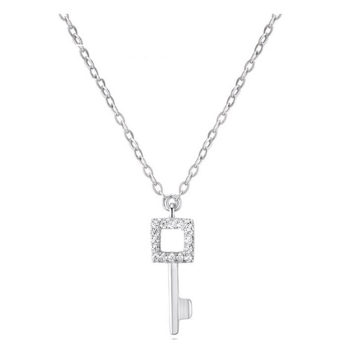 Quadrate Key Necklace - Rose Gold