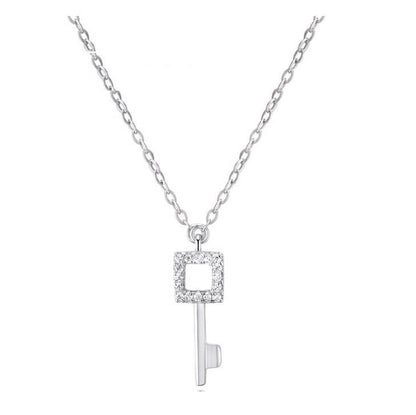 Quadrate Key Necklace - Rose Gold