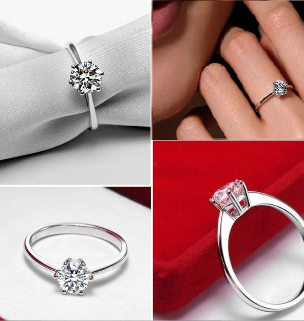 Classic Six Prong Solitaire Ring - VivereRosse